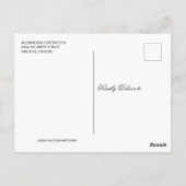 ボタニカルモダンコーラルブライダルシャワー招待 ポストカード (裏面)