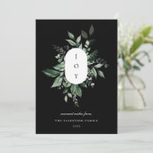 ボタニカルモダンジョイホリデーカードブラック シーズンカード (スタンド正面)