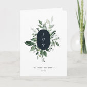 ボタニカルモダンジョイホリデーフォトカード シーズンカード (正面)