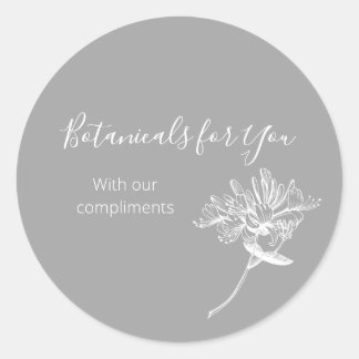 ボタニカルモダンスクリプトとハニーサックルシール ラウンドシール