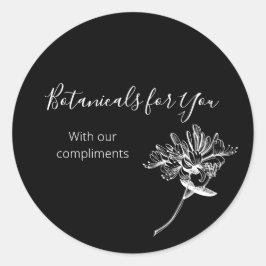 ボタニカルモダンスクリプトとハニーサックルシール ラウンドシール