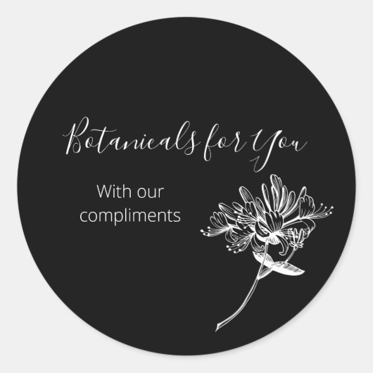 ボタニカルモダンスクリプトとハニーサックルシール ラウンドシール (正面)