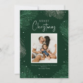 ボタニカルモダンメリークリスマスフォト シーズンカード (正面)