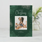 ボタニカルモダンメリークリスマスフォト シーズンカード (スタンド正面)
