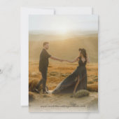 ボタニカルモノグラムアンパサンド結婚フォト 招待状 (裏面)