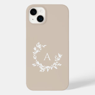 ボタニカルモノグラムイニシャルニュートラルベージュタンタウペ Case-Mate iPhone 14 PLUSケース