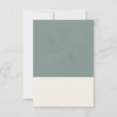 ボタニカルモノグラムセージ結婚グリーンズエンツリー 出欠カード (裏面)