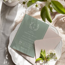 ボタニカルモノグラムリースセージグリーン結婚ズ