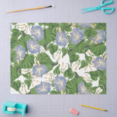 ボタニカルモーニンググローリーフラワーフローラティッシュペーパー 薄葉紙 (クラフト)