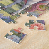 ボタニカルユニコーンヘブンパーソナライズされたガールズ ジグソーパズル (側面)