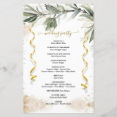 ボタニカルユーカリカスタムフォト結婚式 プログラム (裏面)
