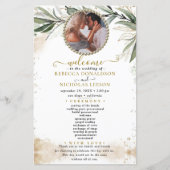 ボタニカルユーカリカスタムフォト結婚式 プログラム (正面)