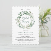 ボタニカルユーカリプタスセージグリーンブライダルシャワー 招待状 (スタンド正面)