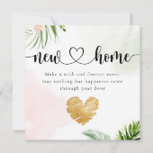 ボタニカルユーカリプトゥスニューホーム引っ越し祝いパーティーカード サンキューカード (正面)