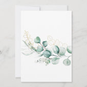 ボタニカルユーカリプトゥスボホグリーンリーブライダルシャワー 招待状 (裏面)