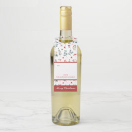 ボタニカルユーカリプルーズベリーフローラクリスマス ボトルネックタグ