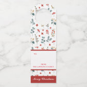 ボタニカルユーカリプルーズベリーフローラクリスマス ボトルネックタグ (正面)