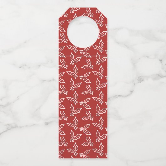 ボタニカルユーカリプルーズベリーフローラクリスマス ボトルネックタグ (裏面)