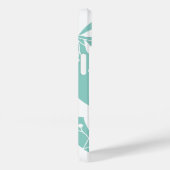 ボタニカルライトブルーパーソナライズされたフローラ Case-Mate iPhoneケース (裏面 / 右)