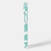 ボタニカルライトブルーパーソナライズされたフローラ Case-Mate iPhoneケース (裏面 / 左)