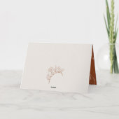 ボタニカルラインアートバーントオレンジサンキューカード サンキューカード (裏面)