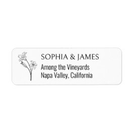 ボタニカルラインア結婚ート差出人住所ラベル ラベル