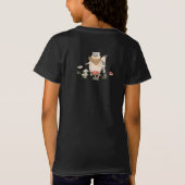 ボタニカルラクーンカスタマイズ文字とカラー Tシャツ (裏面)