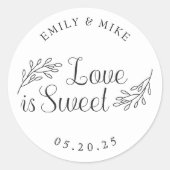 ボタニカルラブイズスウィート結婚式の引き出物 ラウンドシール (正面)