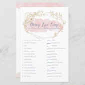 ボタニカルラブソングマッチングブライダルシャワーゲーム (正面/裏面)