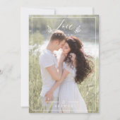 ボタニカルラヴ感謝していカスタムィ写真結婚ズ サンキューカード (正面)