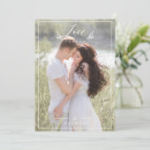 ボタニカルラヴ感謝していカスタムィ写真結婚ズ サンキューカード (スタンド正面)