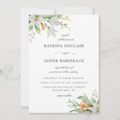 ボタニカルリリーウェディング 招待状 (正面)