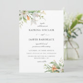 ボタニカルリリーウェディング 招待状 (スタンド正面)