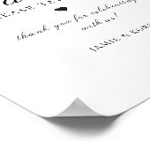 ボタニカルリリーフローラ結婚の好意のサイン ポスター (角)