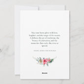 ボタニカルリースウォーターカラースノーフレーククリスマス シーズンカード (裏面)