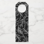 ボタニカルリースエレガントなウェディングテーブル番号 ボトルネックタグ (裏面)