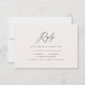 ボタニカルリースエレガントな結婚式の返信RSVPカード ノートカード (裏面)