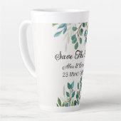 ボタニカルリースグリーンリー広場は日付を保存 カフェラテマグ (左アングル)