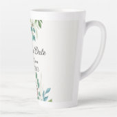 ボタニカルリースグリーンリー広場は日付を保存 カフェラテマグ (右)