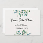 ボタニカルリースグリーンリー広場は日付を保存 シーズンカード (正面/裏面)