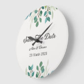 ボタニカルリースグリーンリー広場は日付を保存 ラージ壁時計 (傾斜)