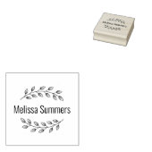 ボタニカルリーストップボトムブランチ名前をカスタムする ラバースタンプ (押印)