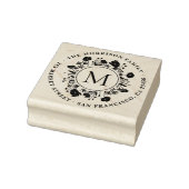 ボタニカルリースモノグラムラウンド差出人住所 ラバースタンプ (スタンプ)