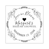 ボタニカルリースラブイン開花ブライダルシャワー ラバースタンプ (インプリント)