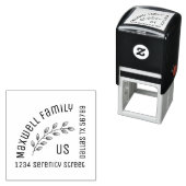 ボタニカルリース、葉コーナアドレス セルフインキングスタンプ (インサイチュ)