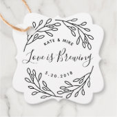 ボタニカルリース Love is Brewing ウェディングコーヒー フェイバータグ (正面)