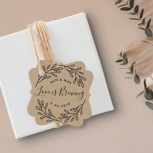 ボタニカルリース Love is Brewing ウェディングコーヒー フェイバータグ