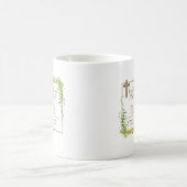 ボタニカルリーフバウティゾバウティスマの洗礼名の句 コーヒーマグカップ (中央)