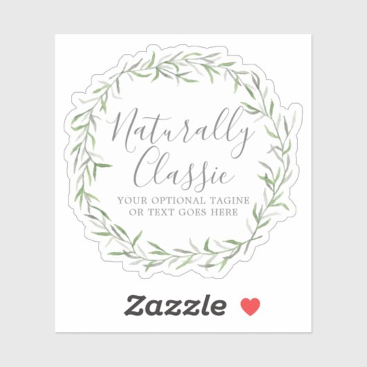 ボタニカルリーフブランチ緑のリースロ素朴ゴ シール (シート)