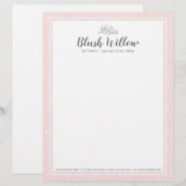 ボタニカルリーフモダンブランチ赤面ミニマリスト レターヘッド (正面/裏面)